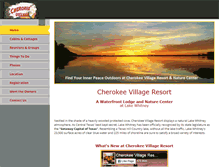 Tablet Screenshot of cherokeevillageresort.com